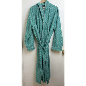 Men Lightweight Cotton Blend Long Hooded Bath Robe w/Pockets 2XL Penguins Lounge